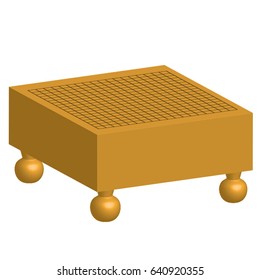  japanese style wooden go board game