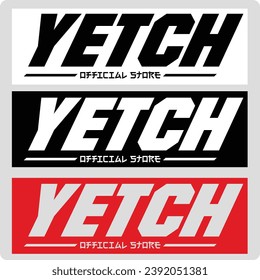 japanese style yetch logo vector design