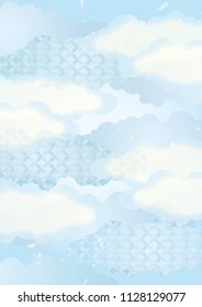 Japanese summer's fresh Japanese pattern