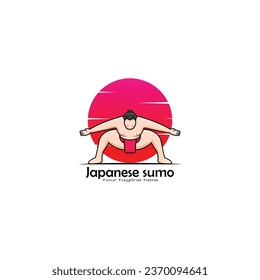 Japanese sumo logo vector graphics