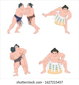 japanese Sumo wrestler stamp on the ring. Yokozuna ring.