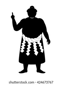 japanese Sumo wrestler .vector art