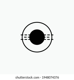Japanese sun logo inspiration. Space moon star astronomy eclipse abstract sun dark abstrak, vector, symbol, logo, icon, sign, Illustration Minimalist.