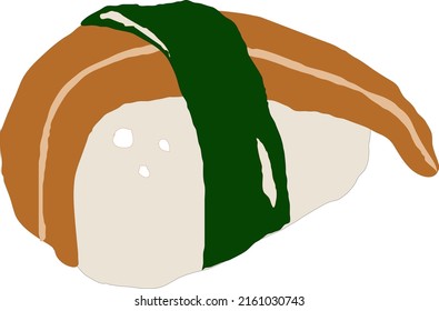 Japanese sushi  Asian food lunch healthy organic hand drawn logo symbol icon  isolated