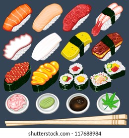 Japanese Sushi Collection Set