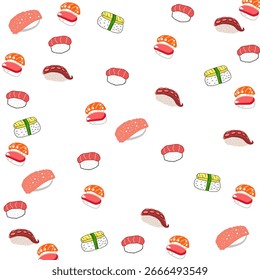 Padrão de comer peixe de sushi japonês