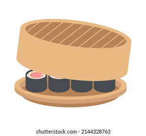 japanese sushi food icon isolated