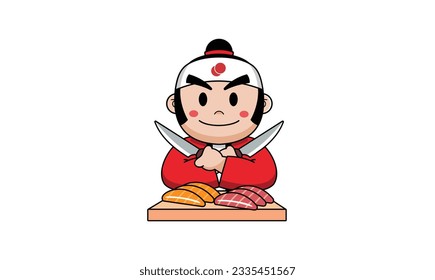 Japanese Sushi Mascot Design for your projects