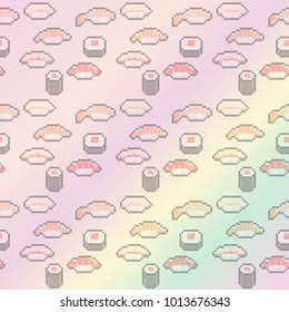 Japanese Sushi Pattern Seamless Background