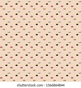 Japanese Sushi Pattern Seamless Background