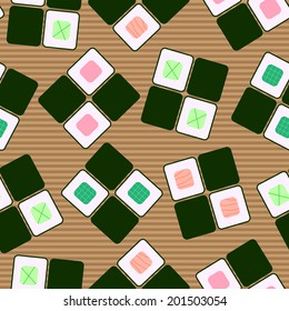 Japanese Sushi Seamless Pattern