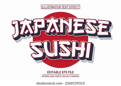 japanese Sushi Text Effect.editable text effect