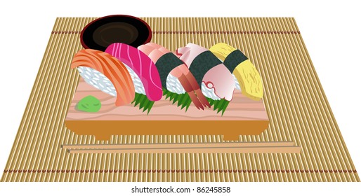 Japanese Sushi Vector