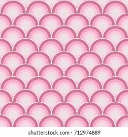 Japanese sweet pink circle vector seamless pattern