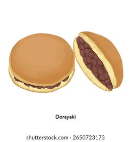 Japonês doces_Dorayaki - ilustração com lápis de cor