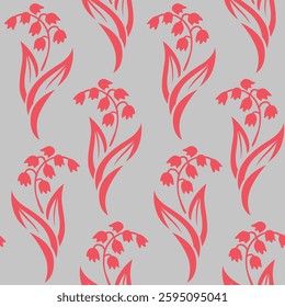 Japanese Swirl Bouquet Vector Seamless Pattern