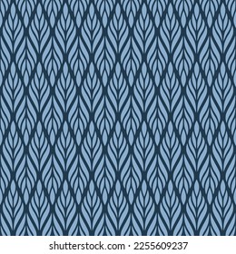 Japanese Swirl Leaf Diamond Vector Seamless Pattern