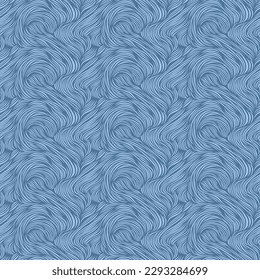 Japanese Swirl Wave Vector Seamless Pattern