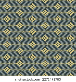 Japanese Swirl Zigzag Wave Vector Seamless Pattern