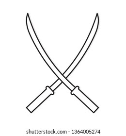 japanese sword icon- vector illustration