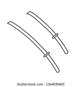 japanese sword icon- vector illustration