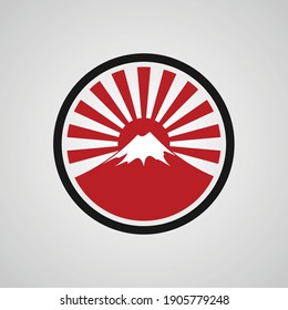 Japanese Symbol With Fujisan In The Circle Concept