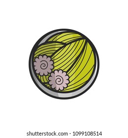 Japanese Symbol Icon of Ramen, Vector illustration