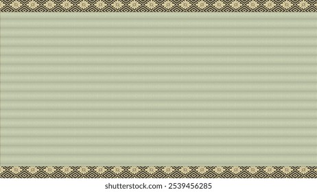 Japanese tatami mat with floral edges