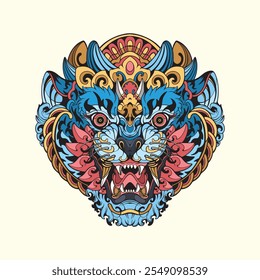 Japanese tattoo Tiger vector art