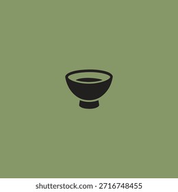 Diseño de Vector plano de icono de taza de té japonés.