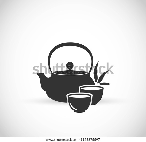 Japanese Tea Pot Icon Vector Stock Vector (Royalty Free) 1125875597