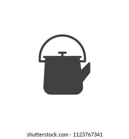 Japanese tea pot vector icon. filled flat sign for mobile concept and web design. Ceramic teapot simple solid icon. Symbol, logo illustration. Pixel perfect vector graphics