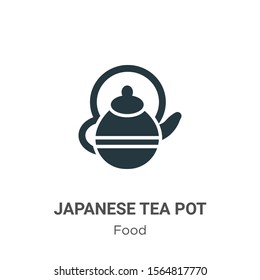 Japanese tea pot vector icon on white background. Flat vector japanese tea pot icon symbol sign from modern food collection for mobile concept and web apps design.