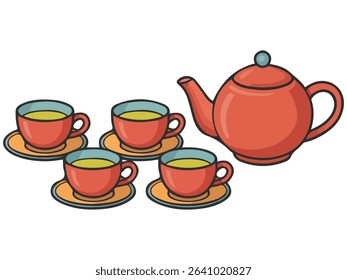 Japanese teapot icon isolated vector illustration on white background
