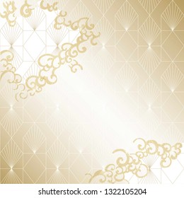 Japanese template background. Asian Cloud with Japanese pattern vector. 