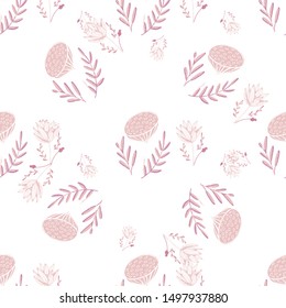 Japanese template with japanese flowers lotus for decorative design. Fabric pattern. Beautiful vector background. 