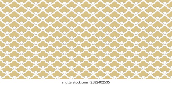 Japanese template vector. Geometric pattern in Vintage style. Natural luxury texture.