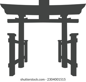 eps vectoriales de puerta de templo de japón 