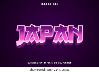 Japanese Text Effect With Purple Gradient Editable.