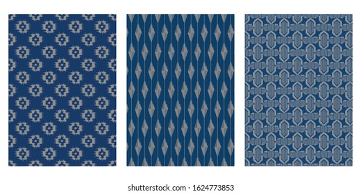 Japanese Textile Art Abstract Vector Background Collection