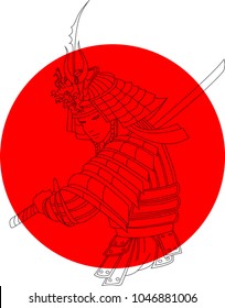 Japanese theme - Abstract Samurai illustration