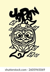 japanese theme doodle hand drawn black and white colour