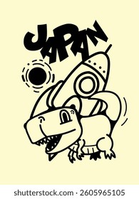 japanese theme doodle hand drawn black and white colour