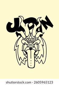 japanese theme doodle hand drawn black and white colour