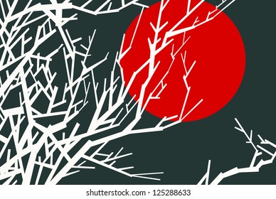 japanese theme illustration