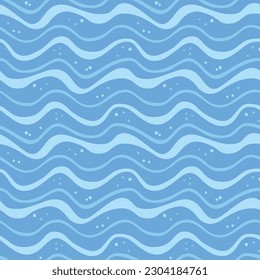 Japanese Tidal Wave Line Vector Seamless Pattern