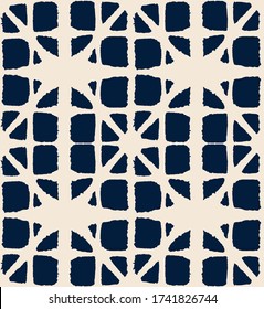 Japanese Tie Dye Seamless Pattern. Vintage Shibori Seamless Pattern. Geometric Bohemian Asian Tie Dye Texture. Elegant Kimono Fabric. Luxurious Japanese Clothes Pattern. Soft Shell Arc Print