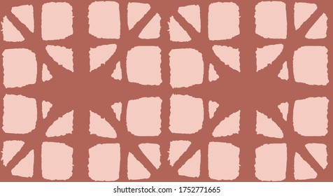 Japanische Tie Färbung Nahtlose Muster. Geometrisches böhmisches asiatisches Tie-Design. Muster der weichen Arc-Shell Premium-japanische Kleidung Print. Künstlerisches Shibori Nahtloses Muster. Glamour Kimono Textil.
