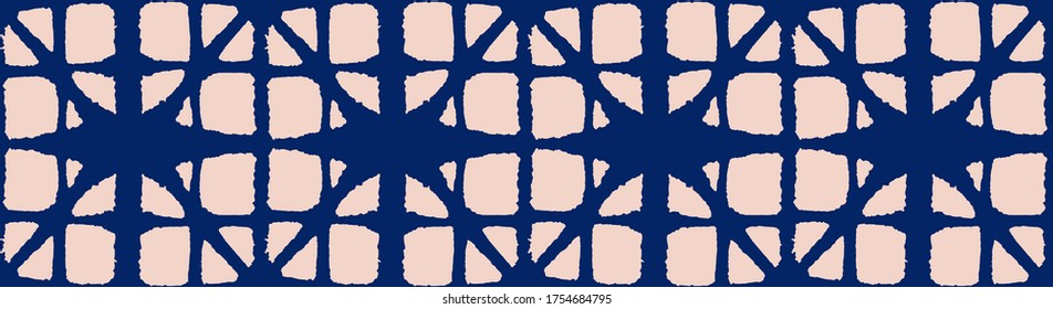 Japanese Tie Dye Seamless Pattern. Artistic Shibori Seamless Pattern. Premium Japanese Clothes Pattern. Bohemian Geometric Asian Tie Dye Print. Elegant Kimono Textile. Boho Shape Curve Design