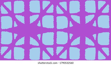 Japanese Tie Dye Seamless Pattern. Premium Japanese Clothes Texture. Bohemian Kimono Fabric. Geometric Bohemian Asian Tie Dye Design. Geo Curve Shell Print Vintage Shibori Seamless Pattern.